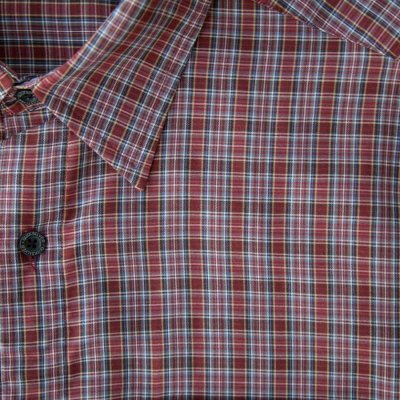 画像2: クイックシルバー 半袖 シャツ（バーガンディー・ブルー・ホワイト）/Quiksilver Tencel Plaid Shortsleeve Shirt(Burgundy/Blue/White)