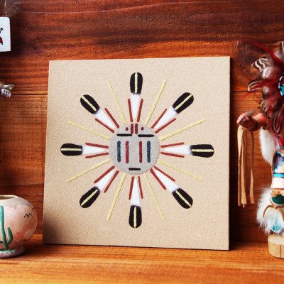 画像1: アメリカインディアン ナバホ族 サンドペイント 砂絵/Navajo Sandpainting