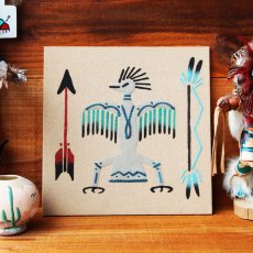 画像1: アメリカインディアン ナバホ族 サンドペイント 砂絵/Navajo Sandpainting (1)