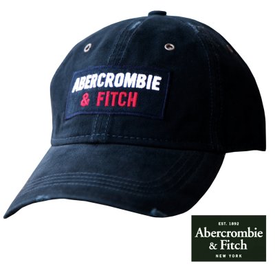 画像1: アバクロンビー＆フィッチ ロゴ キャップ（ネイビー）/Abercrombie&Fitch Cap(Navy)