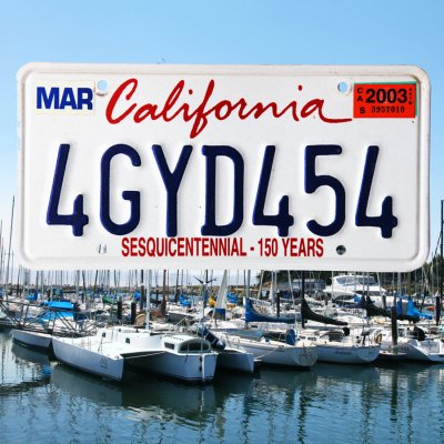 画像1: アメリカ カリフォルニア州 ナンバープレート・150周年記念 カーライセンスプレート/California License Plate SESQUICENTENNIAL-150 YEARS