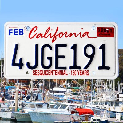 画像1: アメリカ カリフォルニア州 ナンバープレート・150周年記念 カーライセンスプレート/California License Plate SESQUICENTENNIAL-150 YEARS