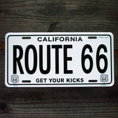 画像1: ルート66 ライセンスプレート カリフォルニア/California Route 66 License Plate