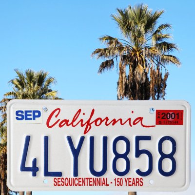 画像1: アメリカ カリフォルニア州 ナンバープレート・150周年記念 カーライセンスプレート/California License Plate SESQUICENTENNIAL-150 YEARS