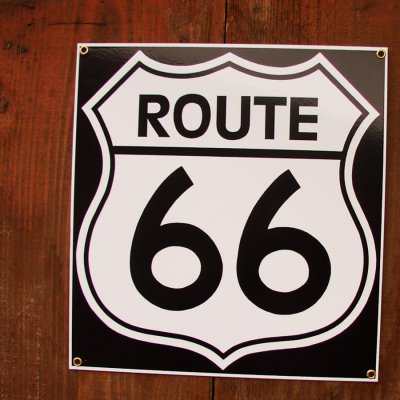 画像1: ルート66 メタルサイン/Route 66 Metal Sign