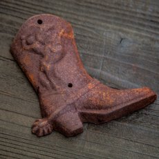 画像2: ウエスタン ウォールデコ ラストアイアン ウエスタンブーツ/Iron Wall Decor (Rust Western Boot) (2)