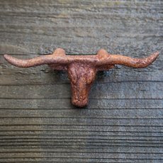 画像1: ウエスタン ウォールデコ ラストアイアン テキサス ロングホーン/Iron Wall Decor (Rust Texas Longhorn) (1)