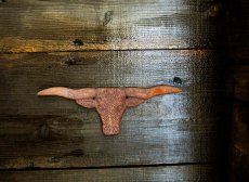 画像3: ラストアイアン ウエスタン ウォールデコ  テキサス ロングホーン（29cm）/Iron Wall Decor (Rust Texas Longhorn) (3)
