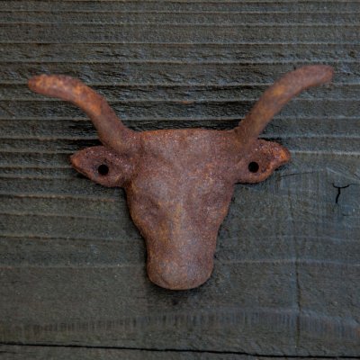 画像1: ウエスタン ウォールデコ ラストアイアン ステアーヘッド/Iron Wall Decor (Rust Steer Head)