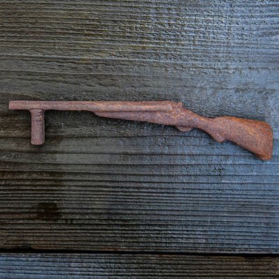 画像1: ウエスタン ウォールデコ ラストアイアン ライフル/Iron Wall Decor (Rust Rifle)