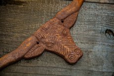 画像2: ラストアイアン ウエスタン ウォールデコ  テキサス ロングホーン（29cm）/Iron Wall Decor (Rust Texas Longhorn) (2)