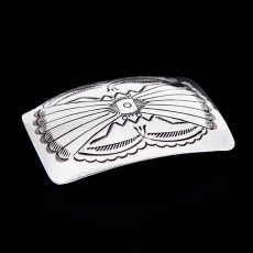 画像2: ナバホ スターリング シルバー ハンドメイド ベルト バックル/Navajo Handmade Belt Buckle (2)