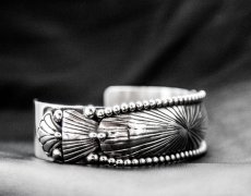 画像4: アメリカインディアン ナバホ族 スターリングシルバー ハンドメイド ブレスレット/Navajo Sterling Silver Bracelet (4)