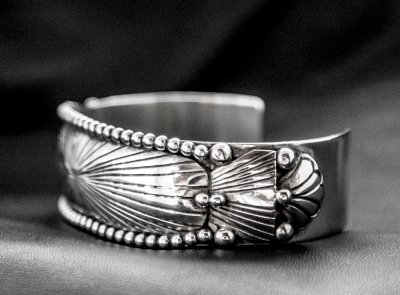 画像2: アメリカインディアン ナバホ族 スターリングシルバー ハンドメイド ブレスレット/Navajo Sterling Silver Bracelet