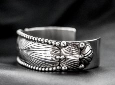 画像2: アメリカインディアン ナバホ族 スターリングシルバー ハンドメイド ブレスレット/Navajo Sterling Silver Bracelet (2)