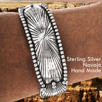 画像1: アメリカインディアン ナバホ族 スターリングシルバー ハンドメイド ブレスレット/Navajo Sterling Silver Bracelet