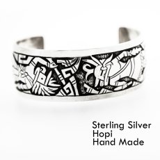 画像2: アメリカインディアン ホピ族 スターリングシルバー オーバーレイ ハンドメイド ブレスレット/Hopi Sterling Silver Overlay Bracelet (2)