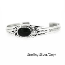画像1: オニキス スターリングシルバー ブレスレット/Onyx Sterling Silver Bracelet (1)