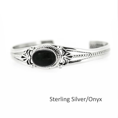 画像1: オニキス スターリングシルバー ブレスレット/Onyx Sterling Silver Bracelet