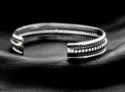 画像2: ナバホ 925 スターリングシルバー ハンドメイド ブレスレット/Navajo Sterling Silver Bracelet