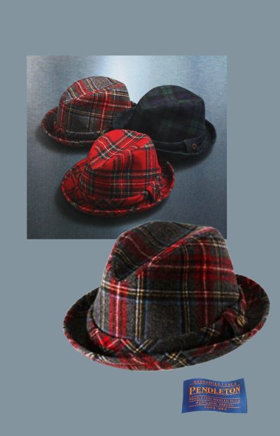 画像1: ペンドルトン バージン ウールハット（チャコールスチュワートタータン）L/Pendleton Wool Hat Charcoal Stewart Tartan