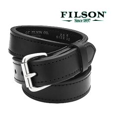 画像3: フィルソン ダブル ベルト ブラック（幅38mm 厚み7mm）/Filson 1-1/2 Bridle Leather Double Belt(Black) (3)