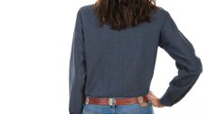 画像3: スカリー ホワイト刺繍 ウエスタン シャツ（長袖/デニム）S/Scully Long Sleeve Western Shirt(Women's) (3)