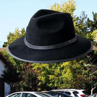 画像1: クラッシャシャブル アウトバック ウール ハット（ブラック）/Crushable&Water-Repellent Wool Hat