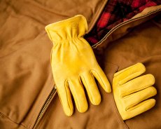 画像2: ディッキーズ 鹿革手袋 パインイエロー（裏地なし）M/Dickies Genuine Deerskin Leather Gloves(Pine Yellow) (2)