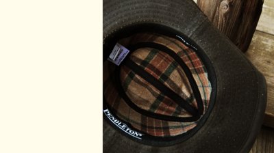 画像2: ペンドルトン レンジャープラッド ウールラインド オイルクロス  アウトバック ハット（ブラウン）M（56cm〜57cm）/Pendleton Wax Cotton Outback Hat with Ranger Plaid Lining