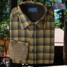 画像4: ペンドルトン ウール シャツ・エルボーパッチ フィッテッド トレイルシャツ ブロンズ・チャコールオンブレM/Pendleton Fitted Trail Shirt (Bronze Charcoal Ombre) (4)