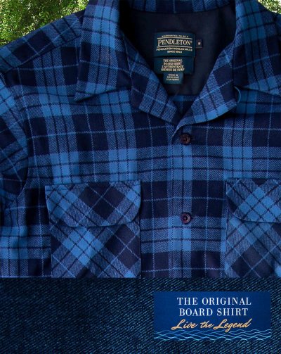 画像1: ペンドルトン ウールシャツ ボードシャツ ブループラッド XS・S/Pendleton Board Shirt