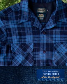 画像2: ペンドルトン ウールシャツ ボードシャツ ブループラッド XS・S/Pendleton Board Shirt (2)