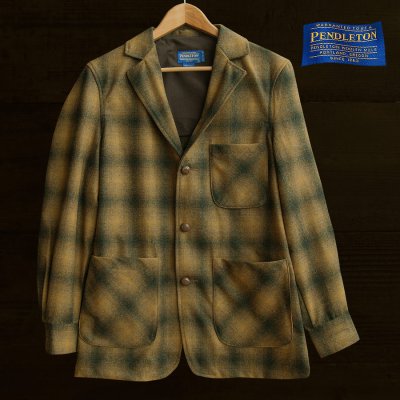 画像1: ペンドルトン バージン ウール ジャケット ブロンズ・チャコール オンブレ フィッテッドM/Pendleton Virgin Wool Jacket(Bronze Charcoal Ombre)