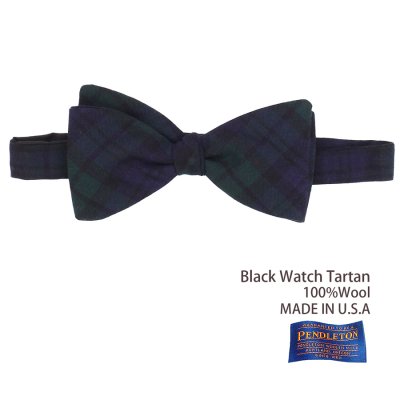 画像1: ペンドルトン アメリカ製 ウール ボウタイ 蝶ネクタイ（ブラックウォッチタータン）/Pendleton Bow Tie Black Watch Tartan