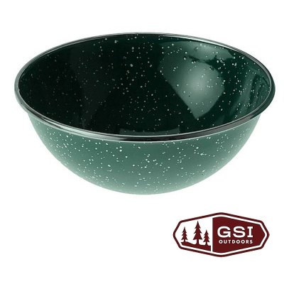 画像1: ジーエスアイ ほうろう スープ ボウル（フォレストグリーン）/GSI Enamelware Mixing Bowl(Forest Green)