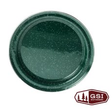 画像1: ジーエスアイ ほうろう ディナープレート（フォレストグリーン）/GSI Enamelware Dinner Plate(Forest Green) (1)