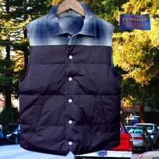 画像1: ペンドルトン リバーシブル ダウン ベスト(ブルー・ネイビー）S/Pendleton Reversible Down Vest(Blue/Navy) (1)