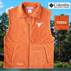 画像1: コロンビア スポーツウェア テキサスロングホーンズ フリース ベスト（ロングホーンズオレンジ）/Columbia Sportswear Texas Longhorns Fleece Vest(Cedar) (1)