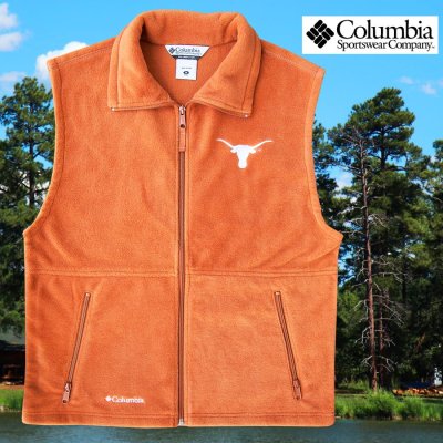 画像1: コロンビア スポーツウェア テキサスロングホーンズ フリース ベスト（ロングホーンズオレンジ）M/Columbia Sportswear Texas Longhorns Fleece Vest(Cedar)