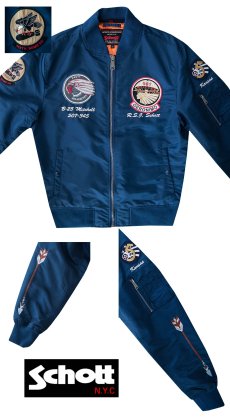 画像8: ショット NYC MA-1 フライト ジャケット（ブラック）大きいサイズ2XL/Schott NYC MA-1 Commemorative Flight Jacket(Black) (8)