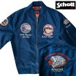 ショット　MA-1 ネイビー　ロレックス ショット NYC MA-1 フライト ジャケット（ネイビー）/Schott NYC