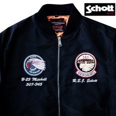 画像3: ショット NYC MA-1 フライト ジャケット（ブラック）大きいサイズ2XL/Schott NYC MA-1 Commemorative Flight Jacket(Black) (3)