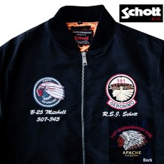 画像1: ショット NYC MA-1 フライト ジャケット（ブラック）大きいサイズ2XL/Schott NYC MA-1 Commemorative Flight Jacket(Black) (1)