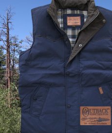 画像2: アウトバック トレーディング カウボーイ ダウン ベスト（ネイビー）/Outback Trading Down Vest(Navy) (2)