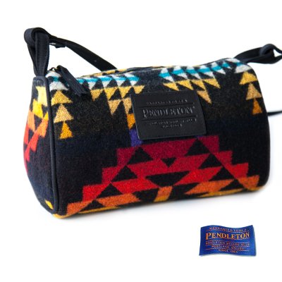 画像1: ペンドルトン トラベル キット バッグ・ドップ バッグ（ブラック・レッド・イエロー）/Pendleton Travel Kit Dopp Bag With Strap
