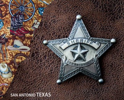 画像2: ウエスタン バッジ シェリフ・保安官バッジ サンアントニオ テキサス/SAN ANTONIO,TX.