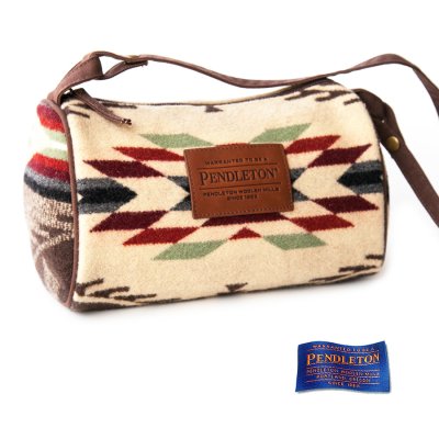 画像1: ペンドルトン トラベル キット バッグ・ドップ バッグ（ブラウン スピリットオブザピープル）/Pendleton Travel Kit Dopp Bag With Strap