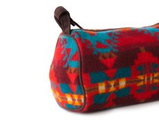 画像2: ペンドルトン トラベル キット バッグ・ドップ バッグ（バーガンディー・ターコイズ・レッド）/Pendleton Travel Kit Dopp Bag With Strap (2)