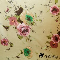 画像1: シルク ワイルドラグ（カウボーイ大判スカーフ）フローラル/100% Silk Wild Rags(Floral) (1)